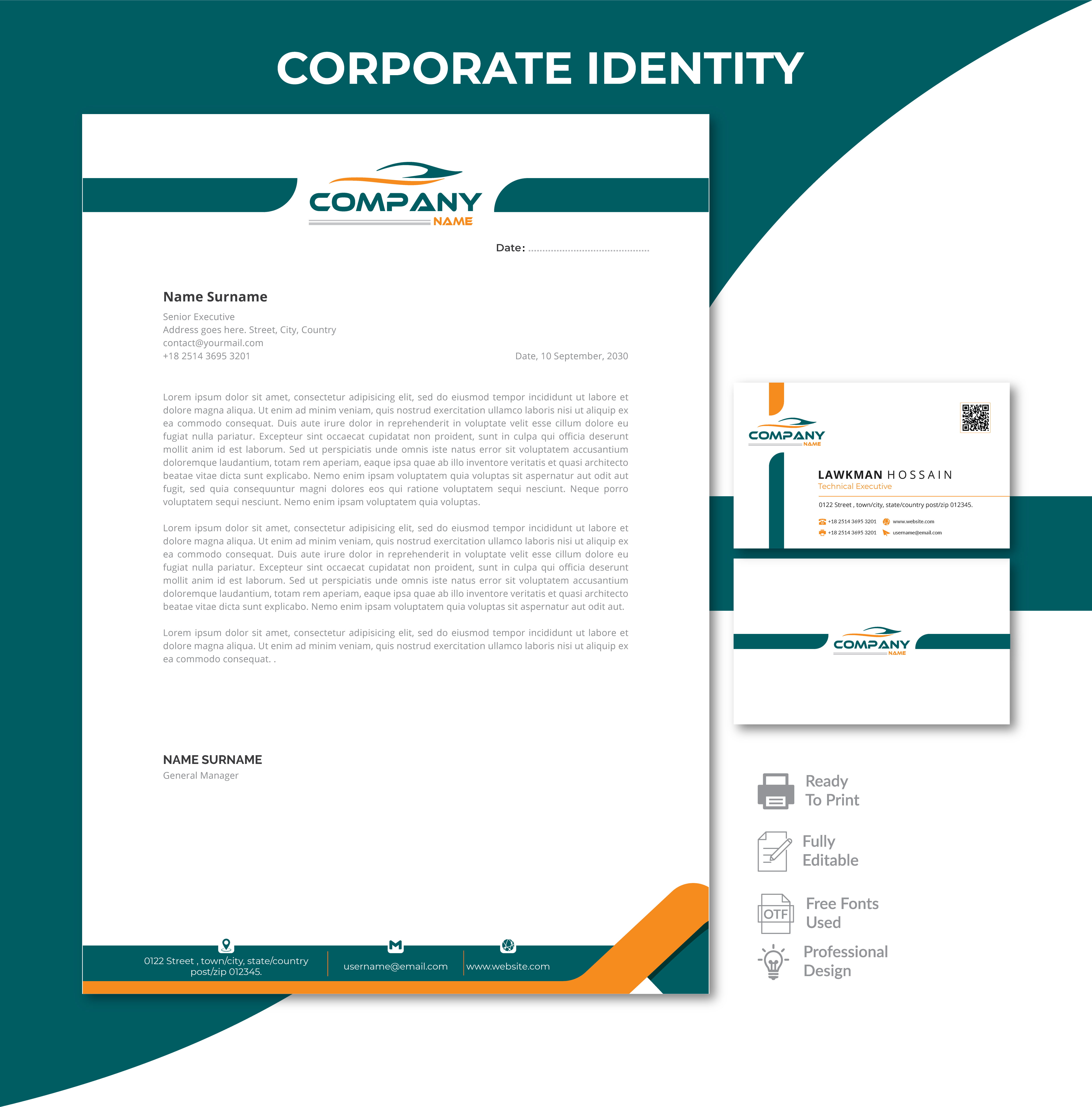 وکتور سربرگ شرکتی لاکچری با فرمت eps