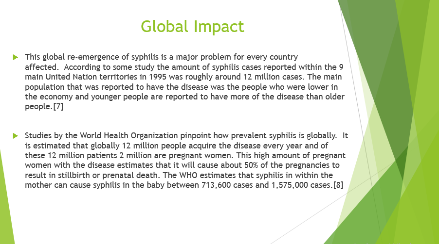 Presentation About Epidemiology Of Syphilis