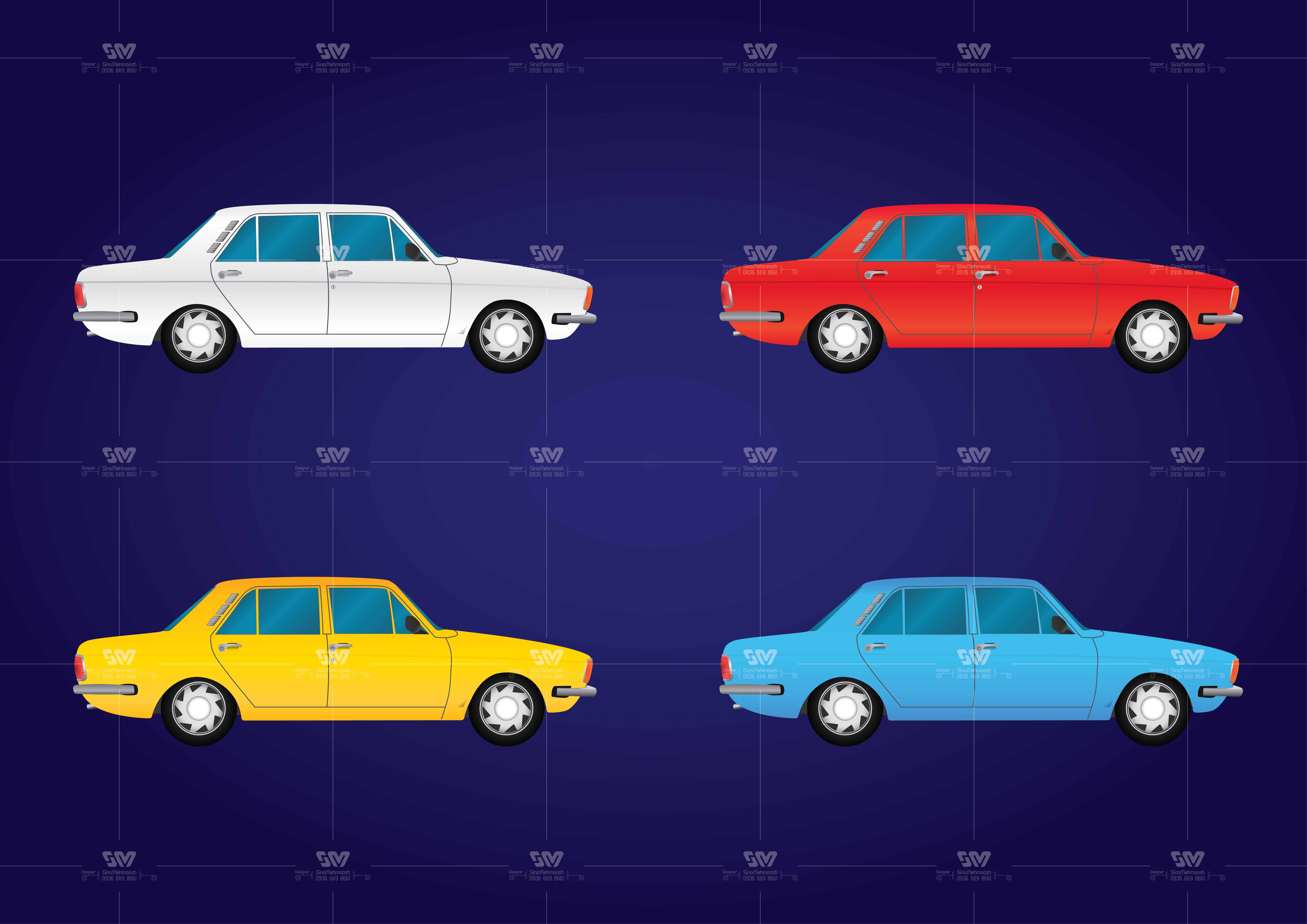 خرید فایل وکتور لایه باز خودرو پیکان