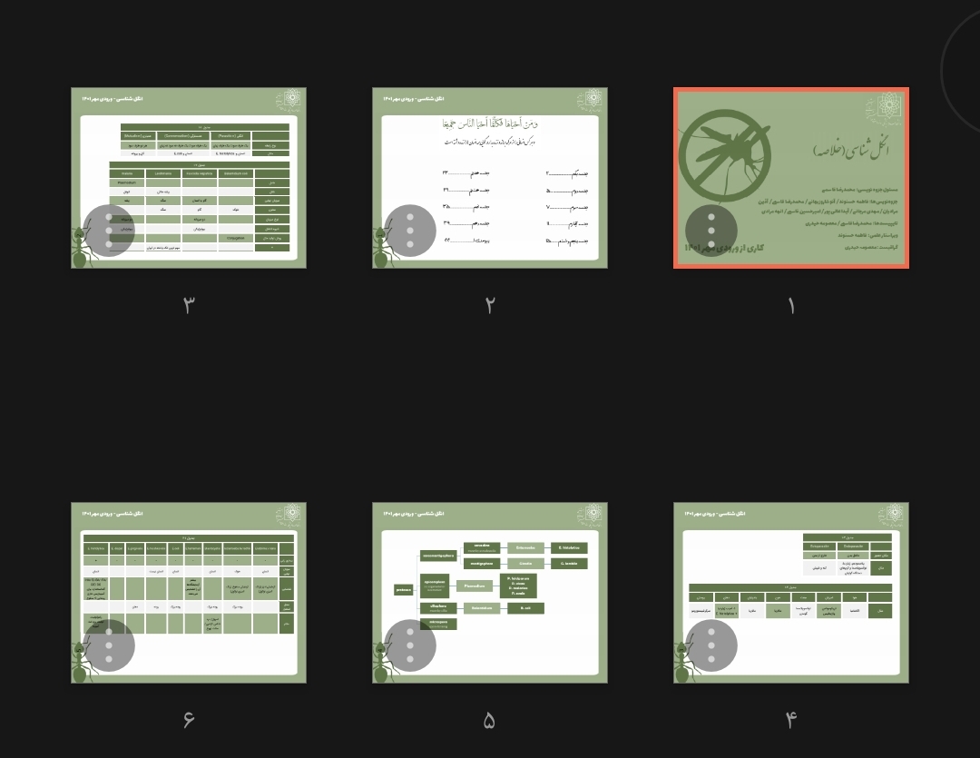 جزوه خلاصه انگل شناسی دانشگاه علوم پزشکی شهید بهشتی