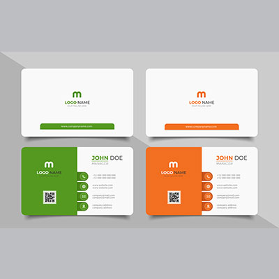 کارت ویزیت رنگ نارنجی