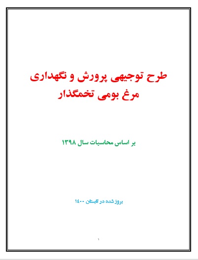 طرح توجیهی پرورش و نگهداری مرغ بومی تخمگذار