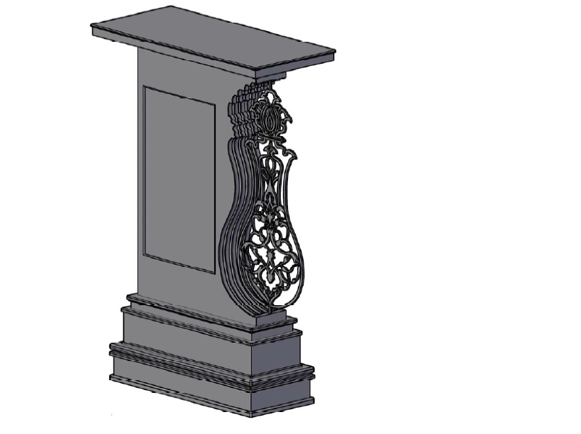 استند طراحی شده با نرم افزار اتوکد