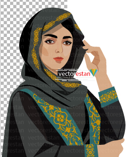 عکس png دختر ایرانی با پوشش حجاب شال