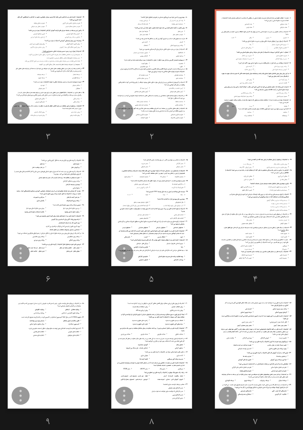 تست مدیریت منابع انسانی