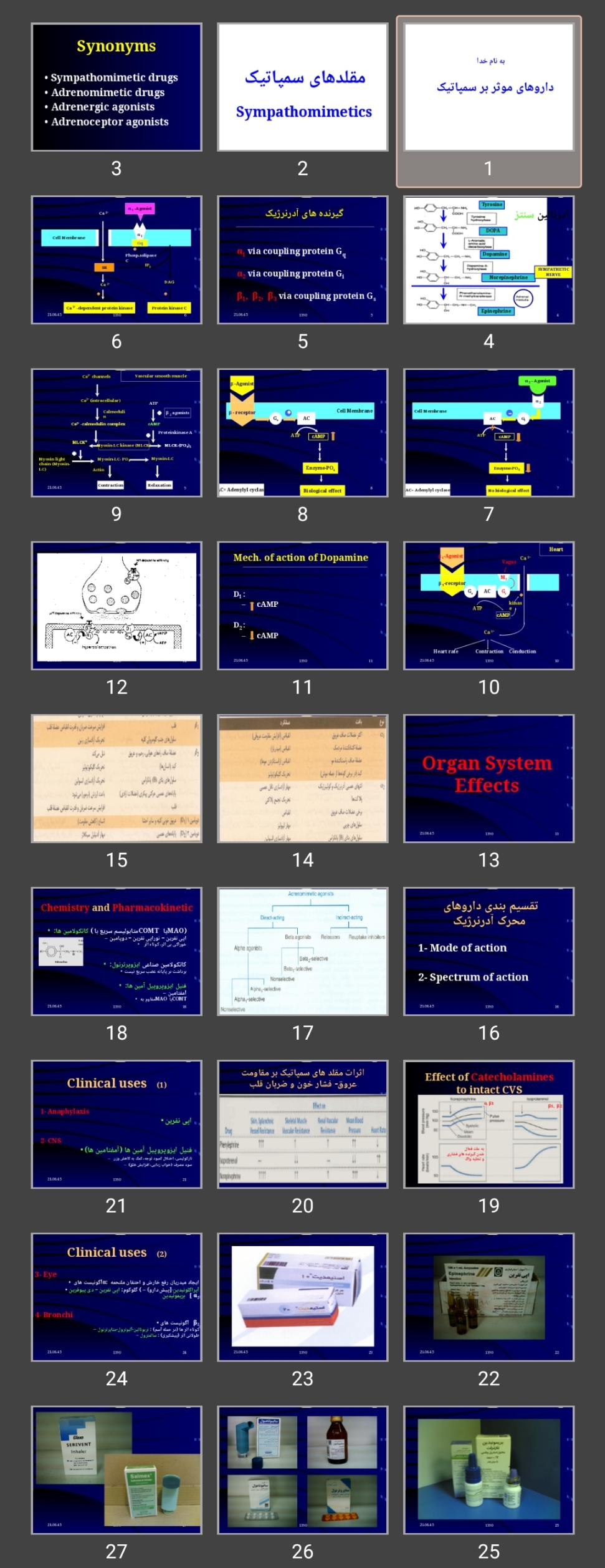 پاورپوینت داروهای موثر بر سمپاتیک