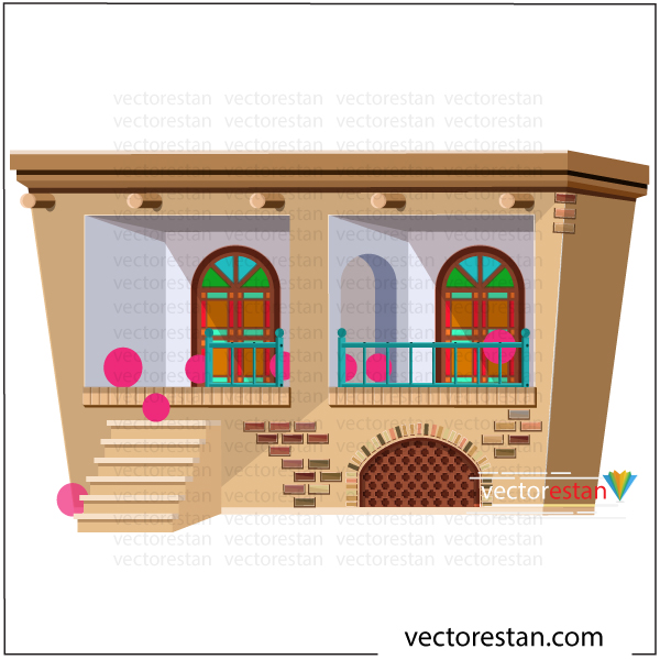 وکتور خانه سنتی و قدیمی و کاهگلی مادربزرگ