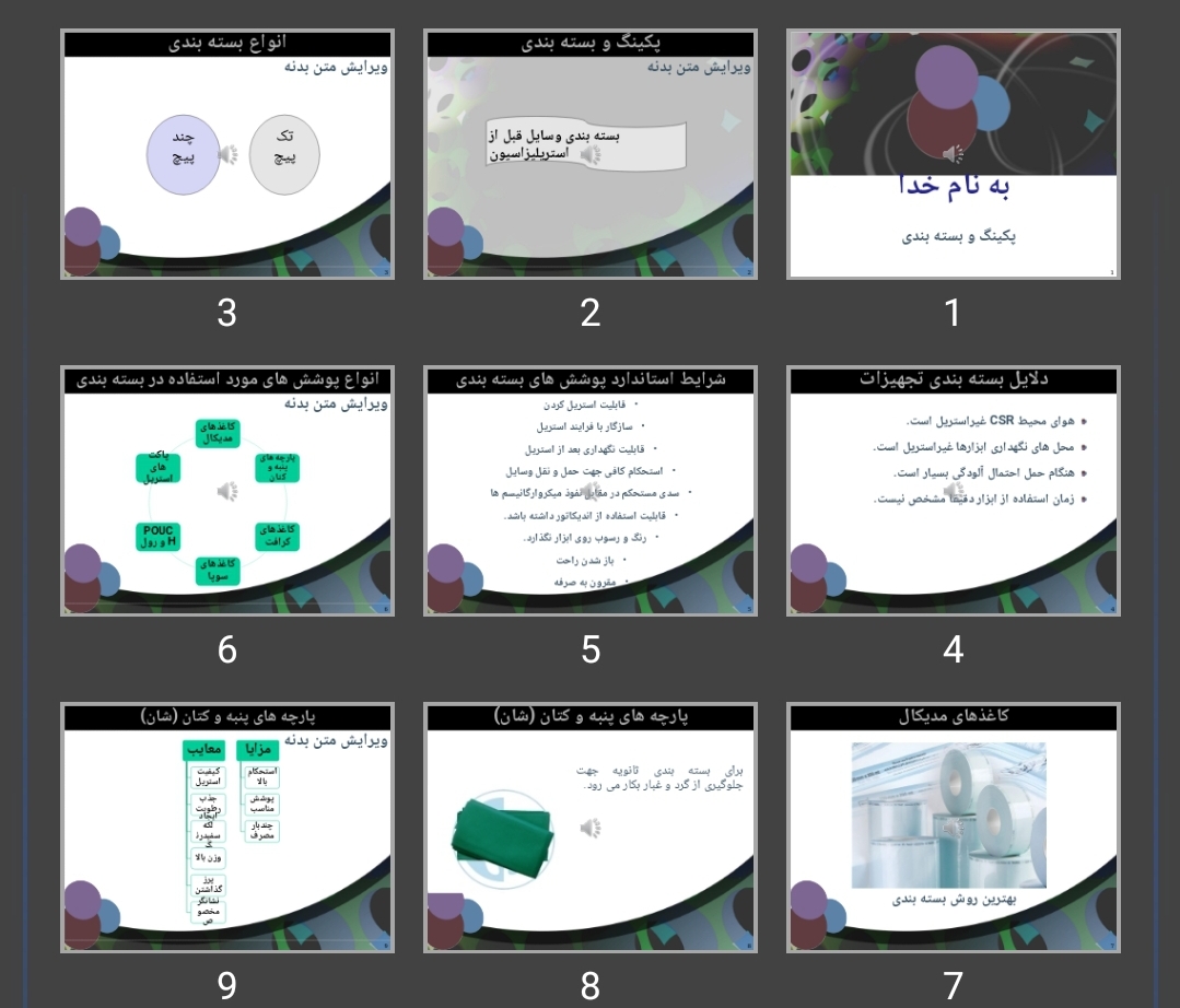 پاورپوینت پکینگ و بسته بندی