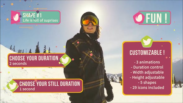 پروژه آماده افترافکت : تایتل و زیرنویس Pop Up Text