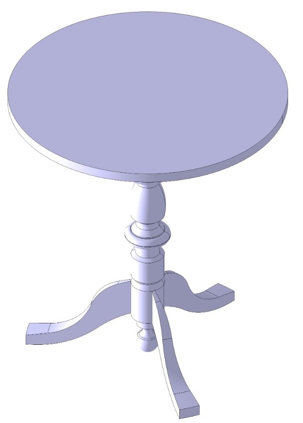 طراحی میز عسلی سه پایه