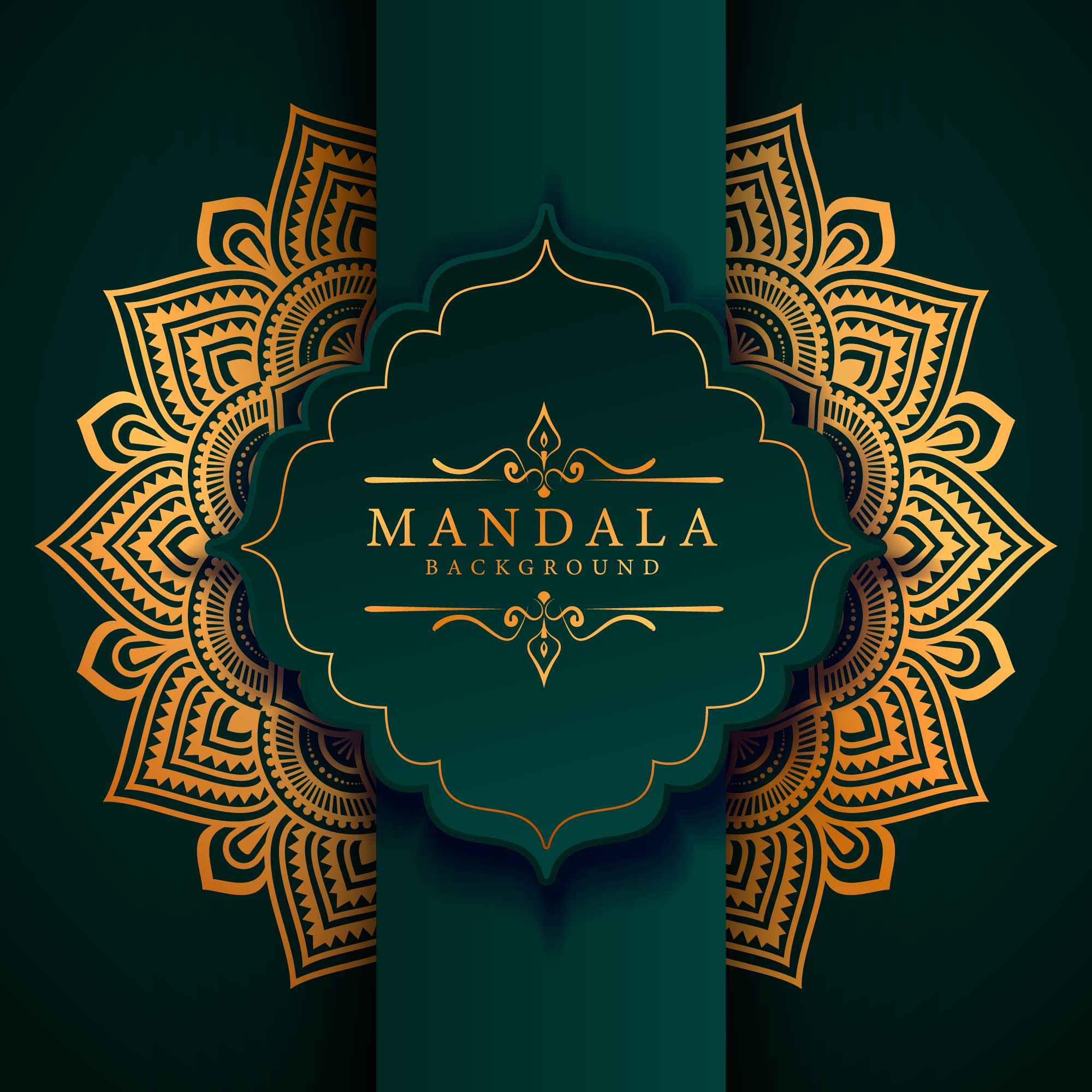 بکگراند متن مدرن سبز طلایی