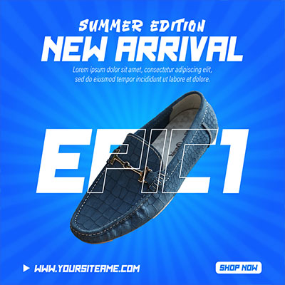 قالب پست اینستاگرام رنگ آبی