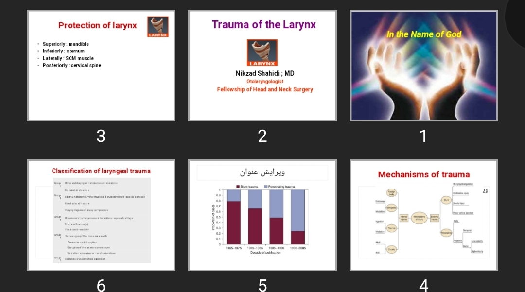 پاورپوینت Trauma of the Larynx