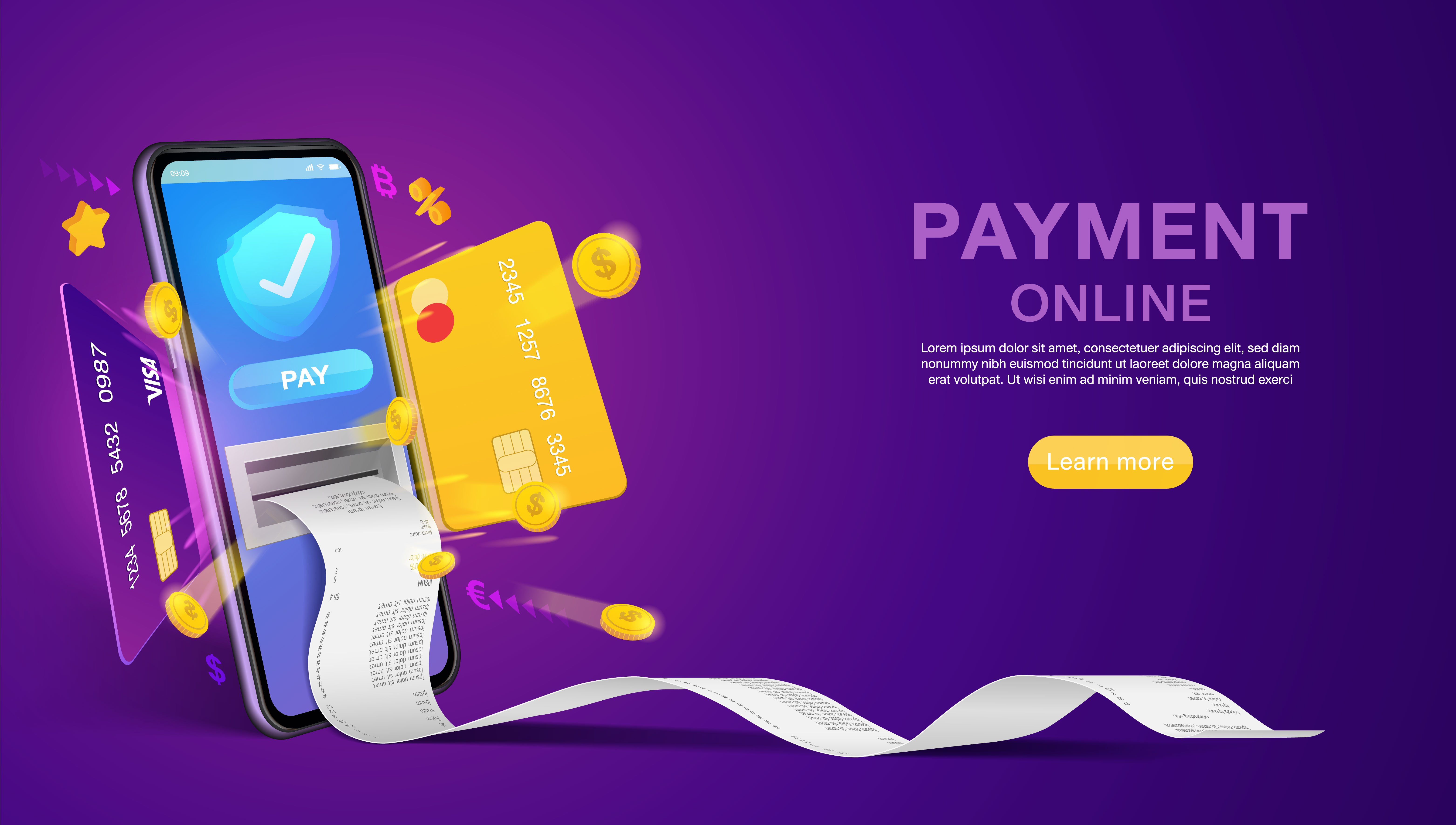 بنر وب سایت آنلاین شاپ و پرداخت یار با عابر بانک