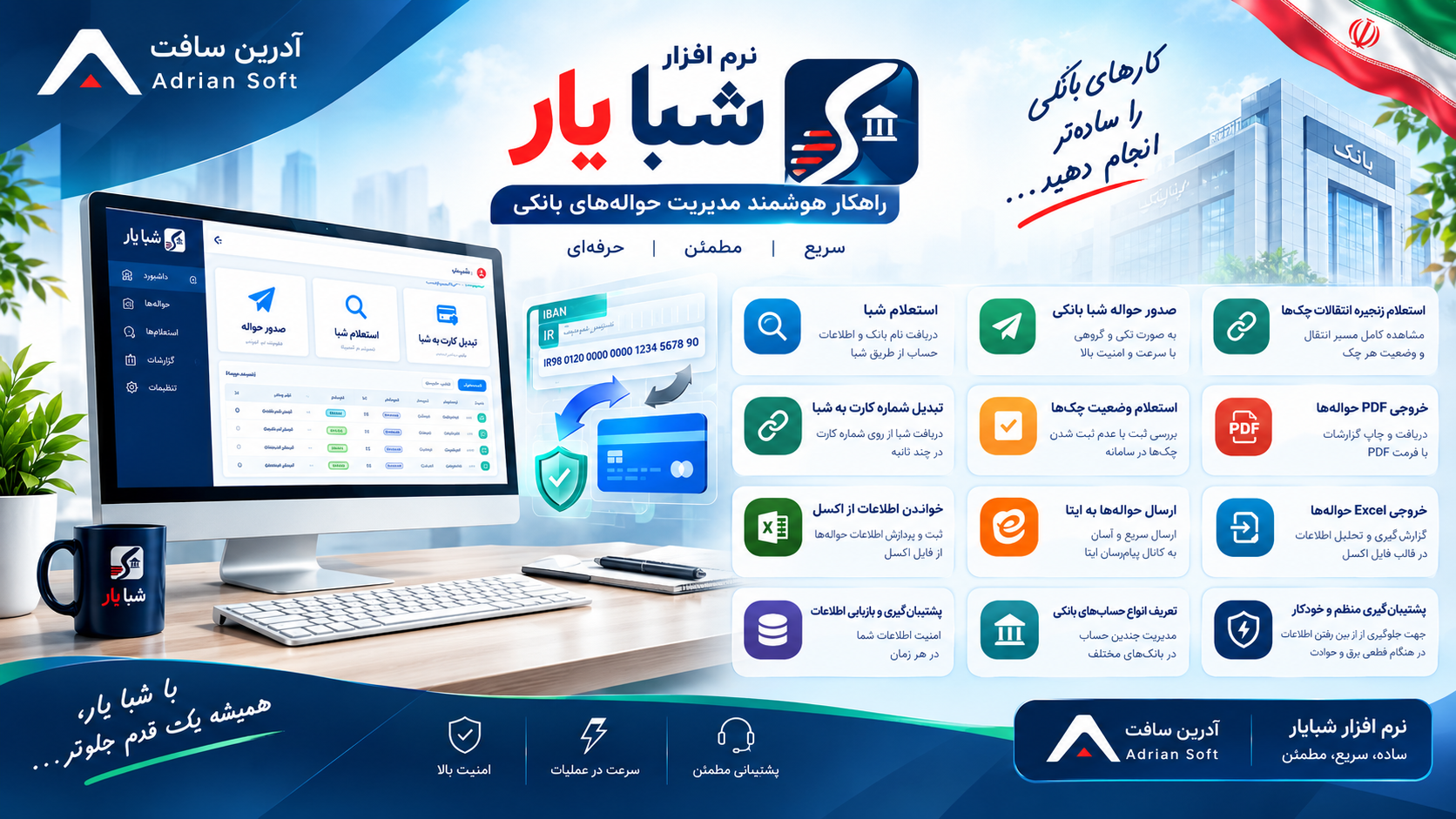 نرم افزار شبا‌یار؛ سیستم هوشمند مدیریت و صدور حواله‌های بانکی