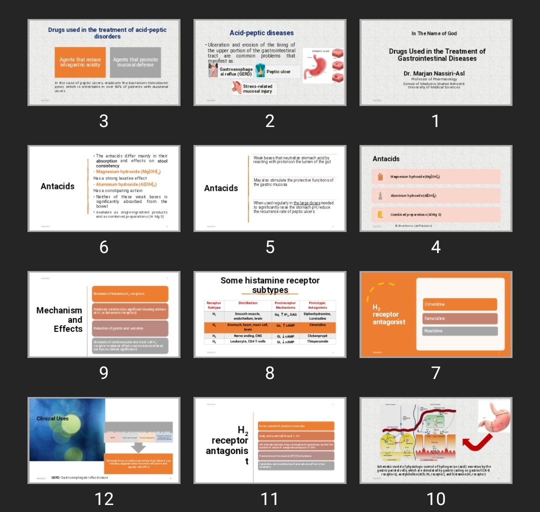 پاورپوینت Drugs Used in the Treatment of Gastrointestinal Diseases