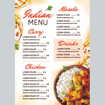 منو رستوران پیتزا تک رو