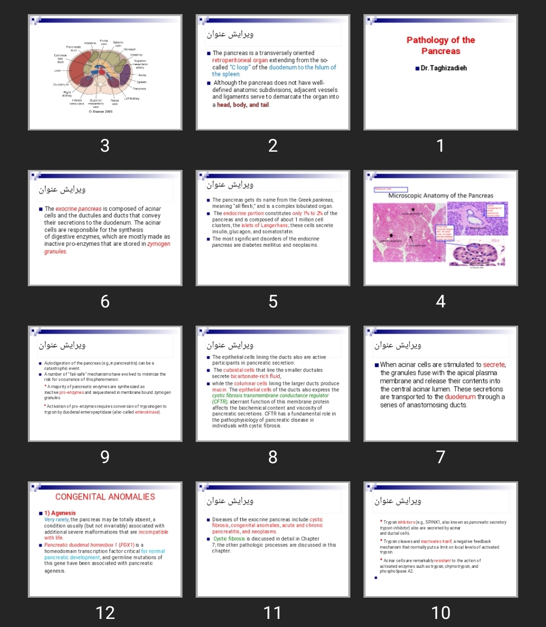 پاورپوینت Pathology of the Pancreas