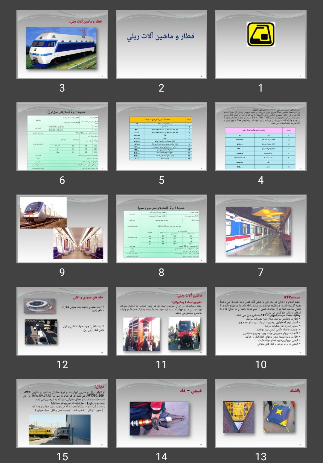 پاورپوینت قطار و ماشين آلات ريلی