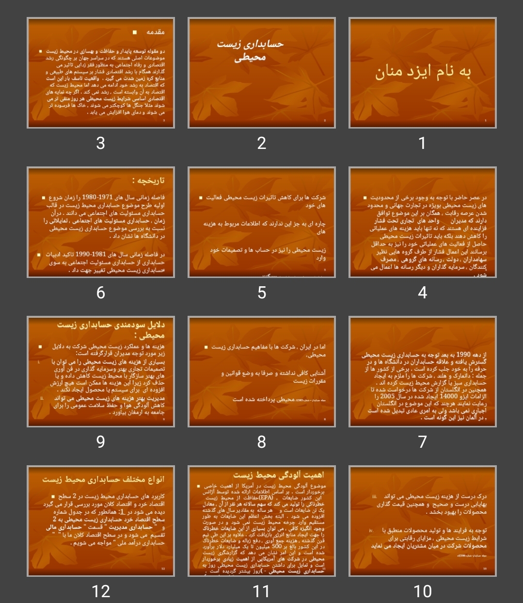 پاورپوینت حسابداری زیست محیطی