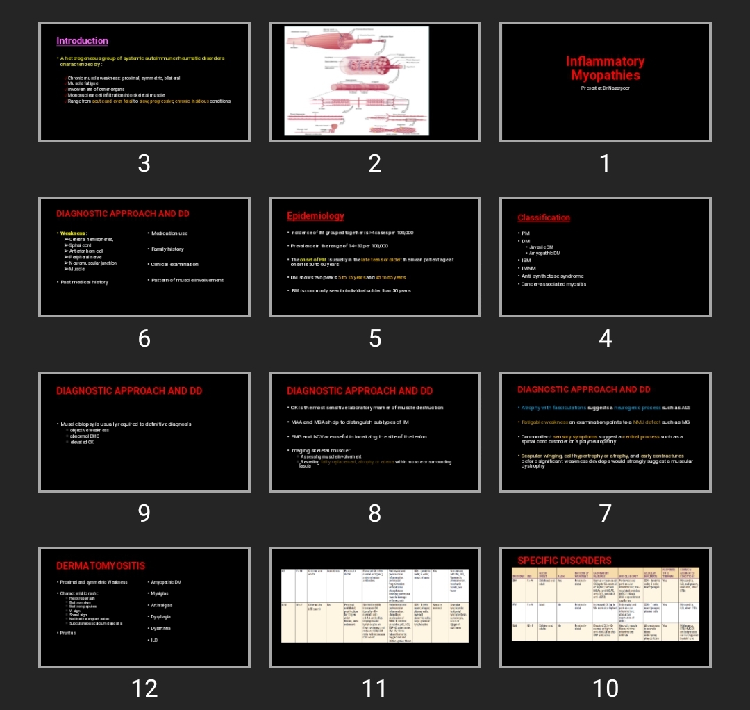پاورپوینت Inflammatory Myopathies