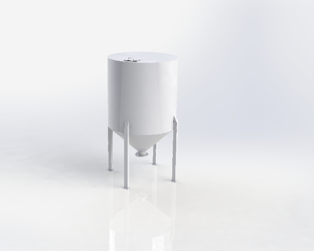 مخزن پایه دار ذخیره سیالات قطر 2 متر و ارتفاع 3.6 متر