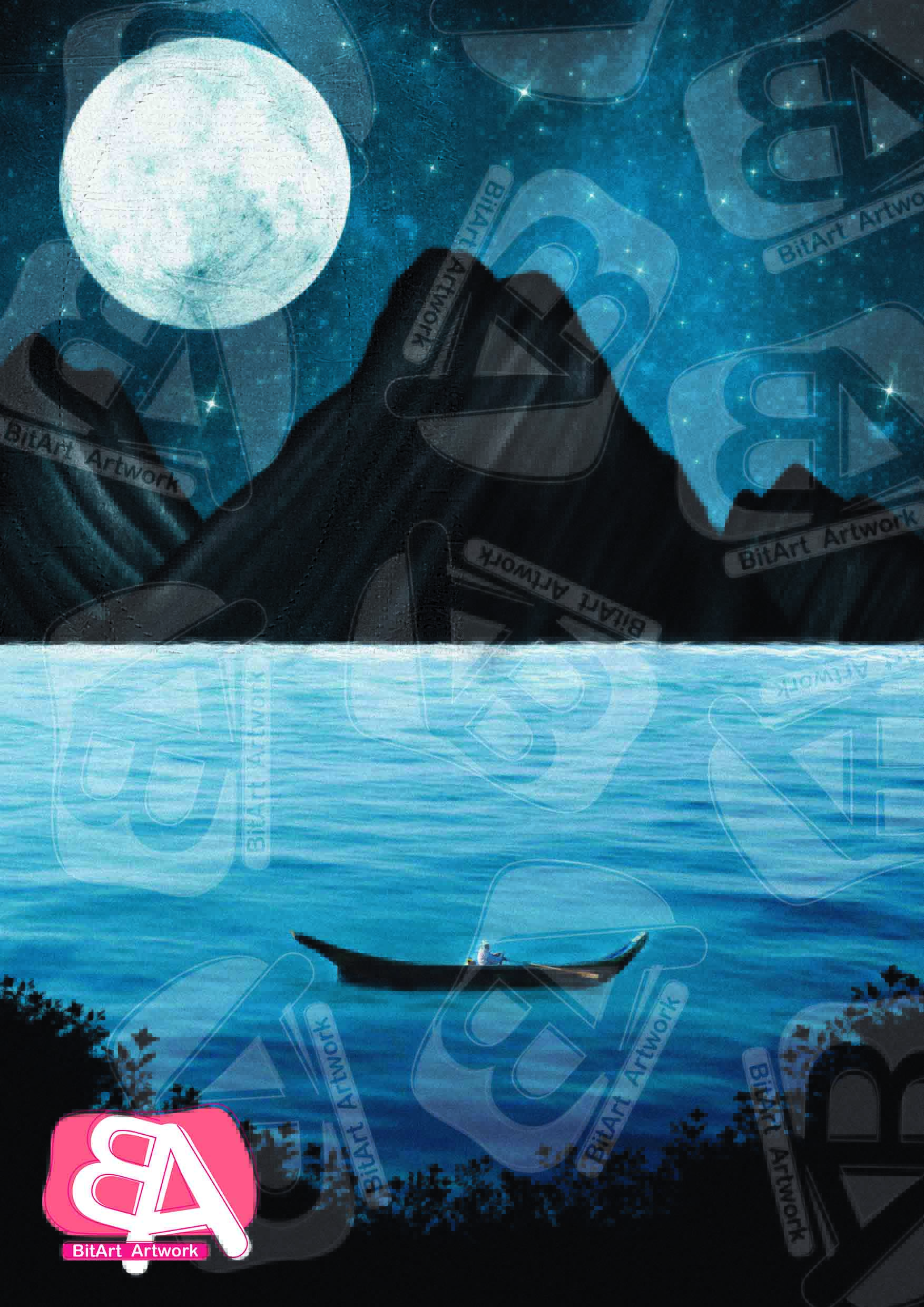 نقاشی دیجیتال دریا