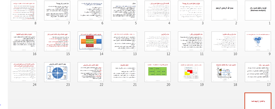   پاورپوینت تجزیه و تحلیل کسب و کار