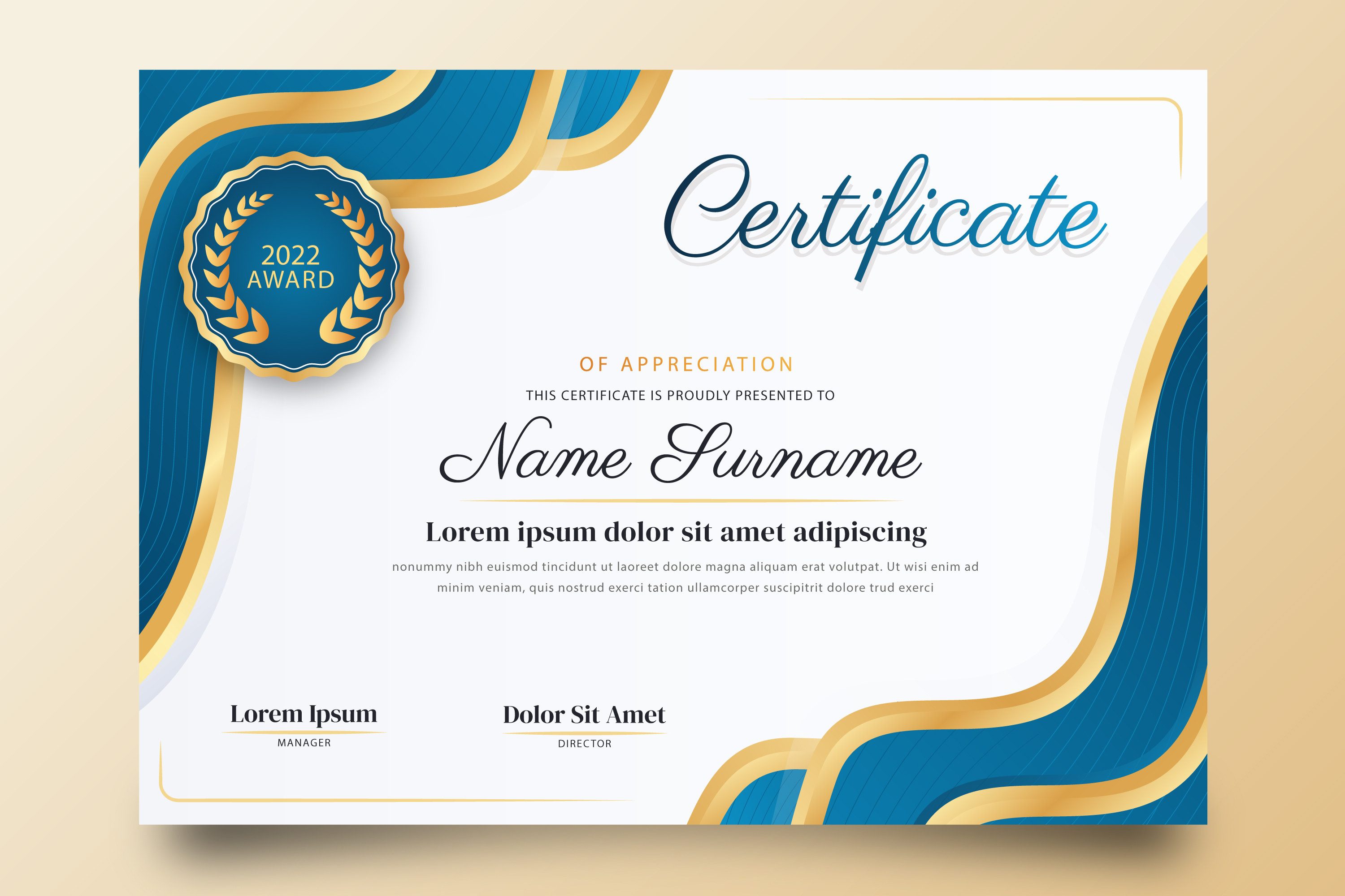 دانلود سرتیفیکت مدرن و شیک