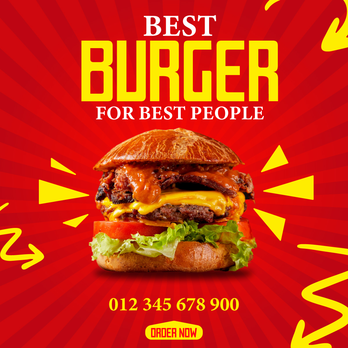 قالب پست اینستاگرام فست فود