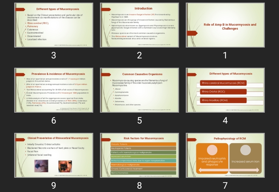 پاورپوینت Role of Amp B in Mucormycosis and Challenges