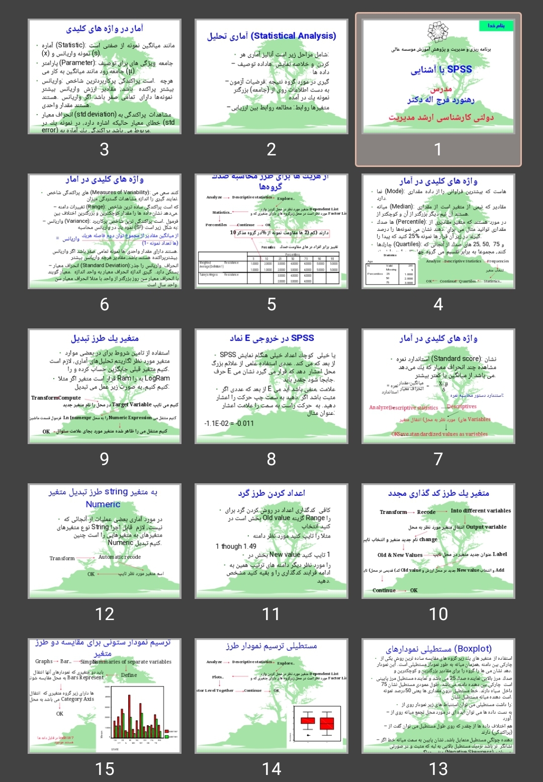 پاورپوینت آشنایی با Spss