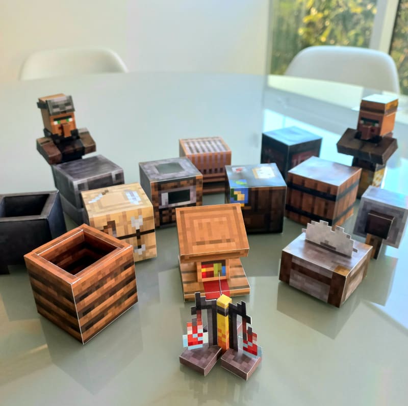 الگو ماکت های ابزارهای روستا ماینکرافت