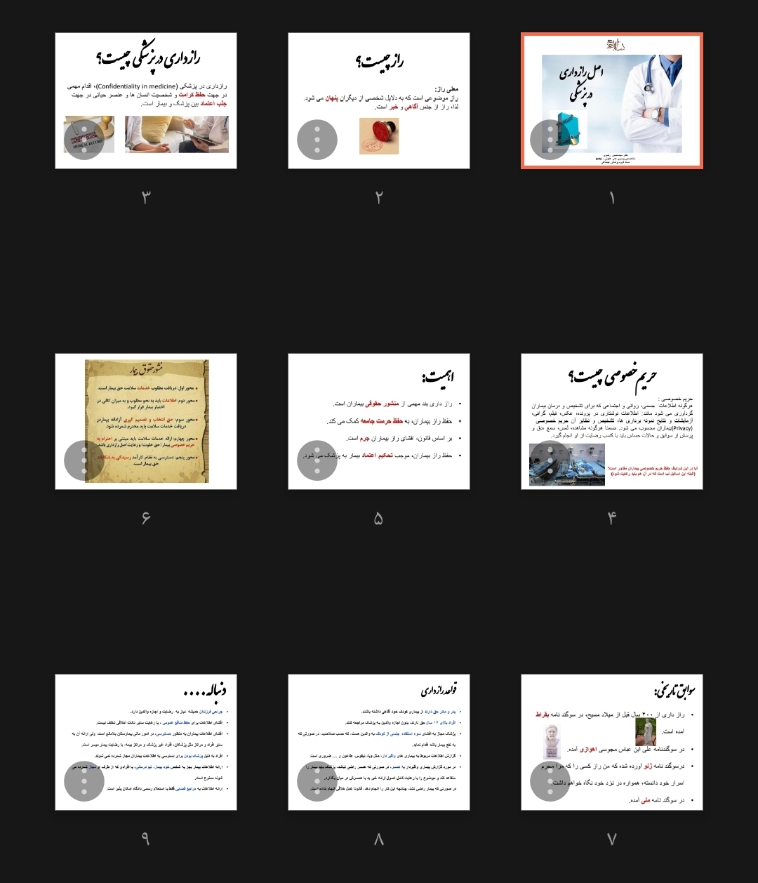 جزوه اصل رازداری در پزشکی