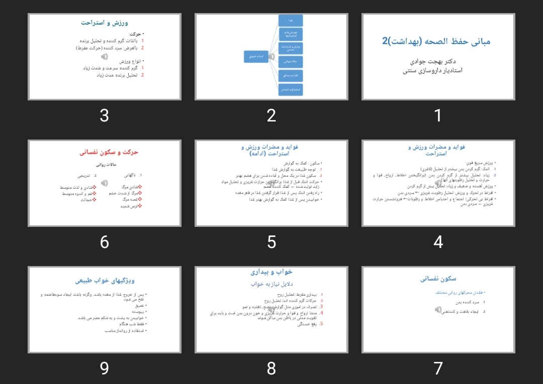 پاورپوینت مبانی حفظ الصحه