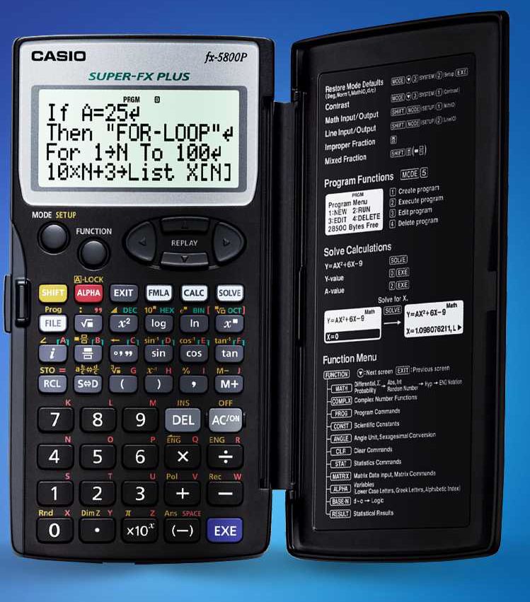 آموزش برنامه کار با جداول در ماشین حساب کاسیو CASIOFX5800