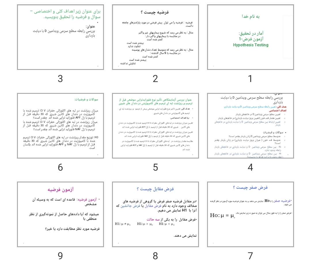 پاورپوینت آمار در تحقیق: آزمون فرض-1  Hypothesis Testing