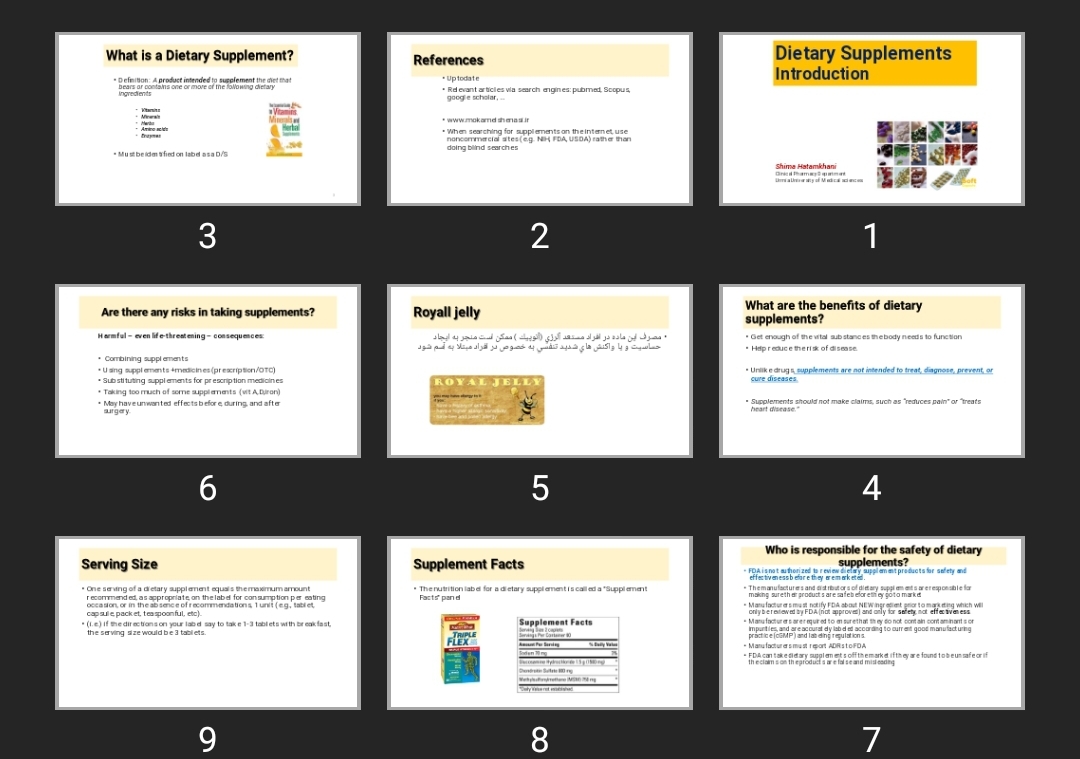 پاورپوینت Dietary Supplements Introduction