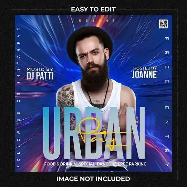 بنر تبلیغاتی موزیک با فایل لایه باز3