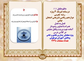 درسنامه فیزیک ۳ ویژه  رشته  تجربی  دوازدهم ریاضی تشریحی امتحان نهایی فصل به فصل همراه با تصاویر ونمودار