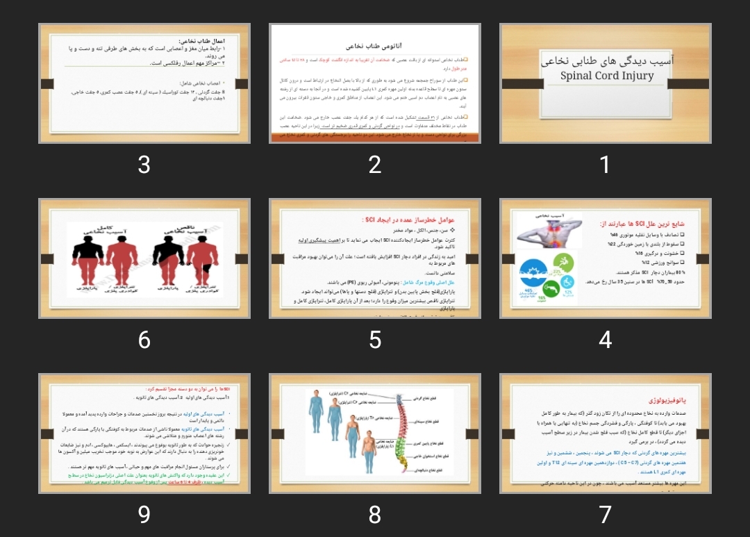 پاورپوینت آسیب دیدگی های طنابی نخاعی