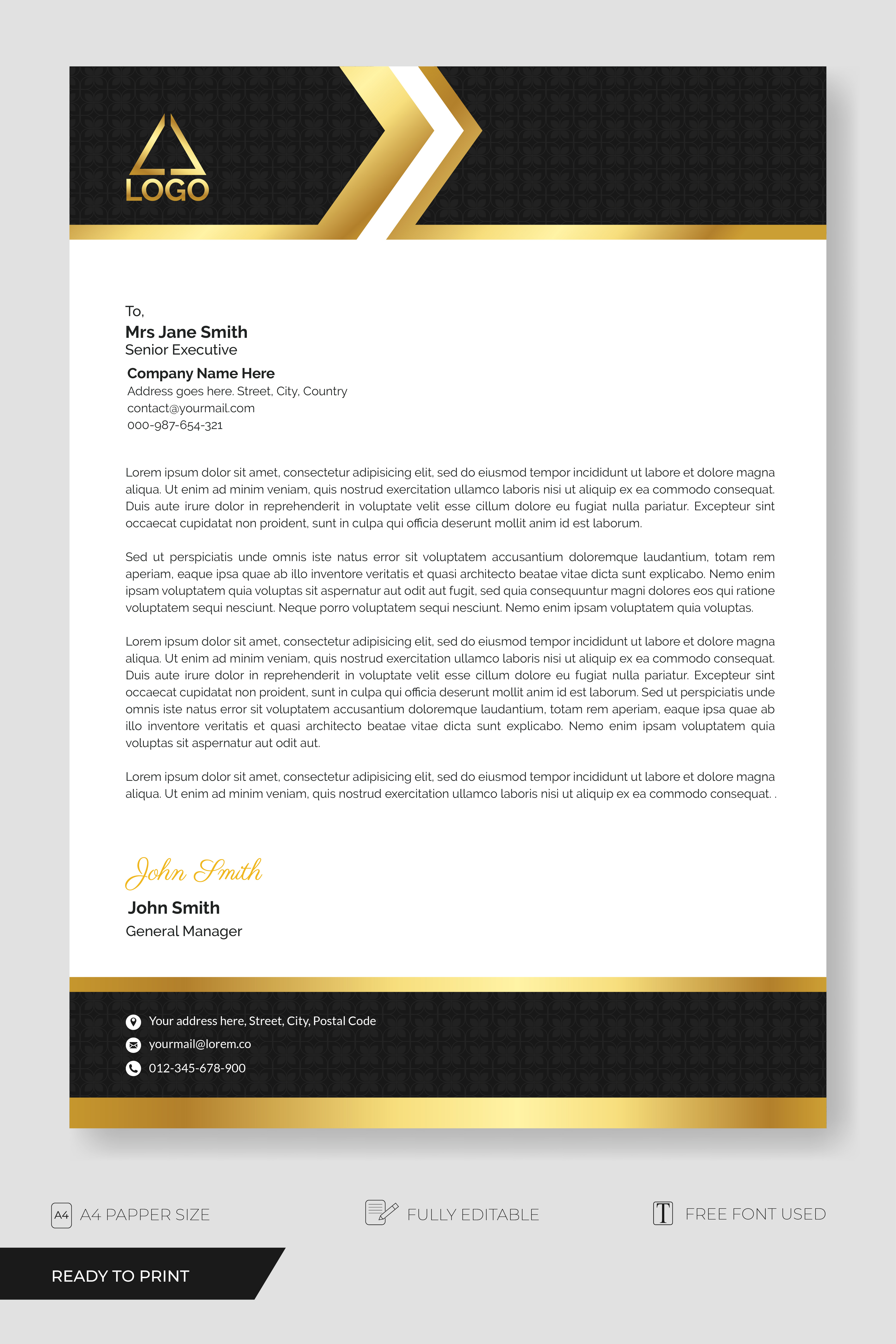 وکتور سربرگ شرکتی لاکچری با فرمت eps