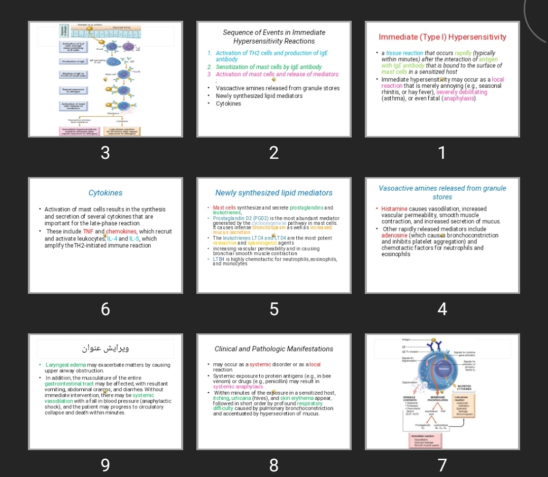 پاورپوینت Immediate (Type I) Hypersensitivity