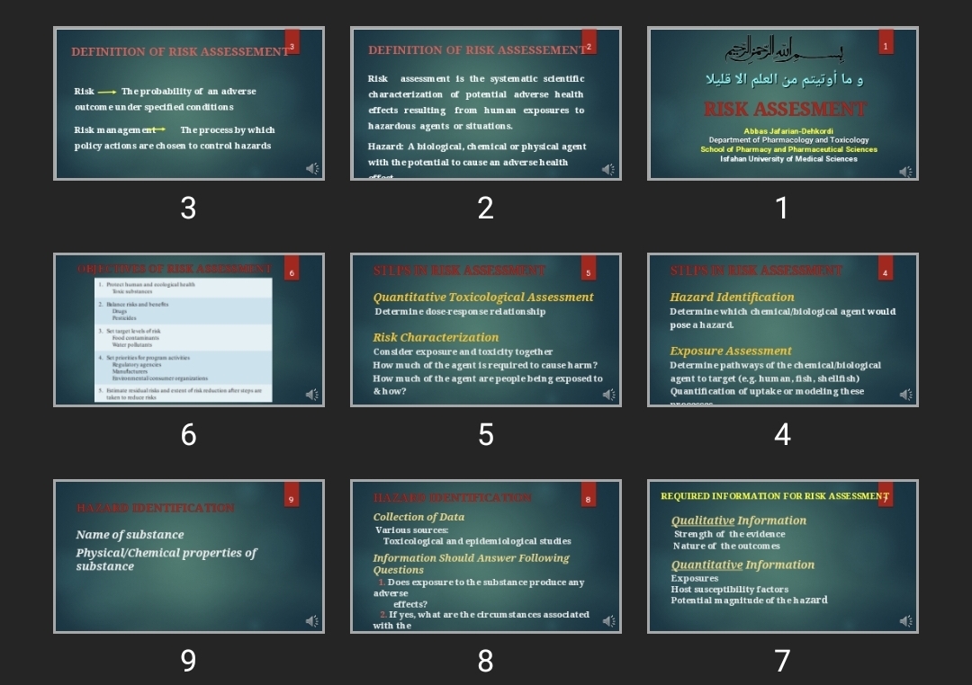 پاورپوینت RISK ASSESMENT part 1