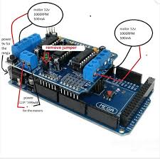 کنترل دو موتور دی سی با شیلد آردینو