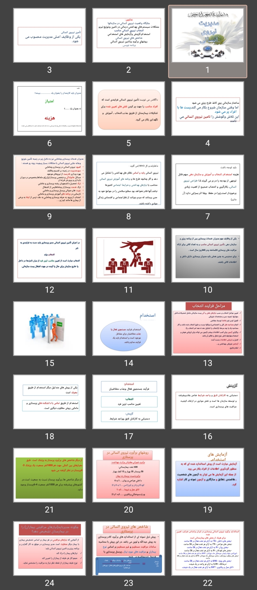 پاورپوینت مدیریت نیروی انسانی پرستاری و مامایی