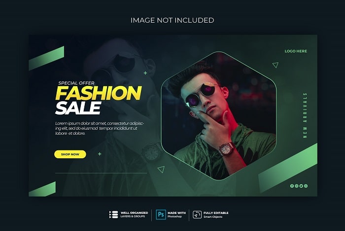 دانلود فایل لایه باز بنر تبلیغاتی اکسسوری و پوشاک 1