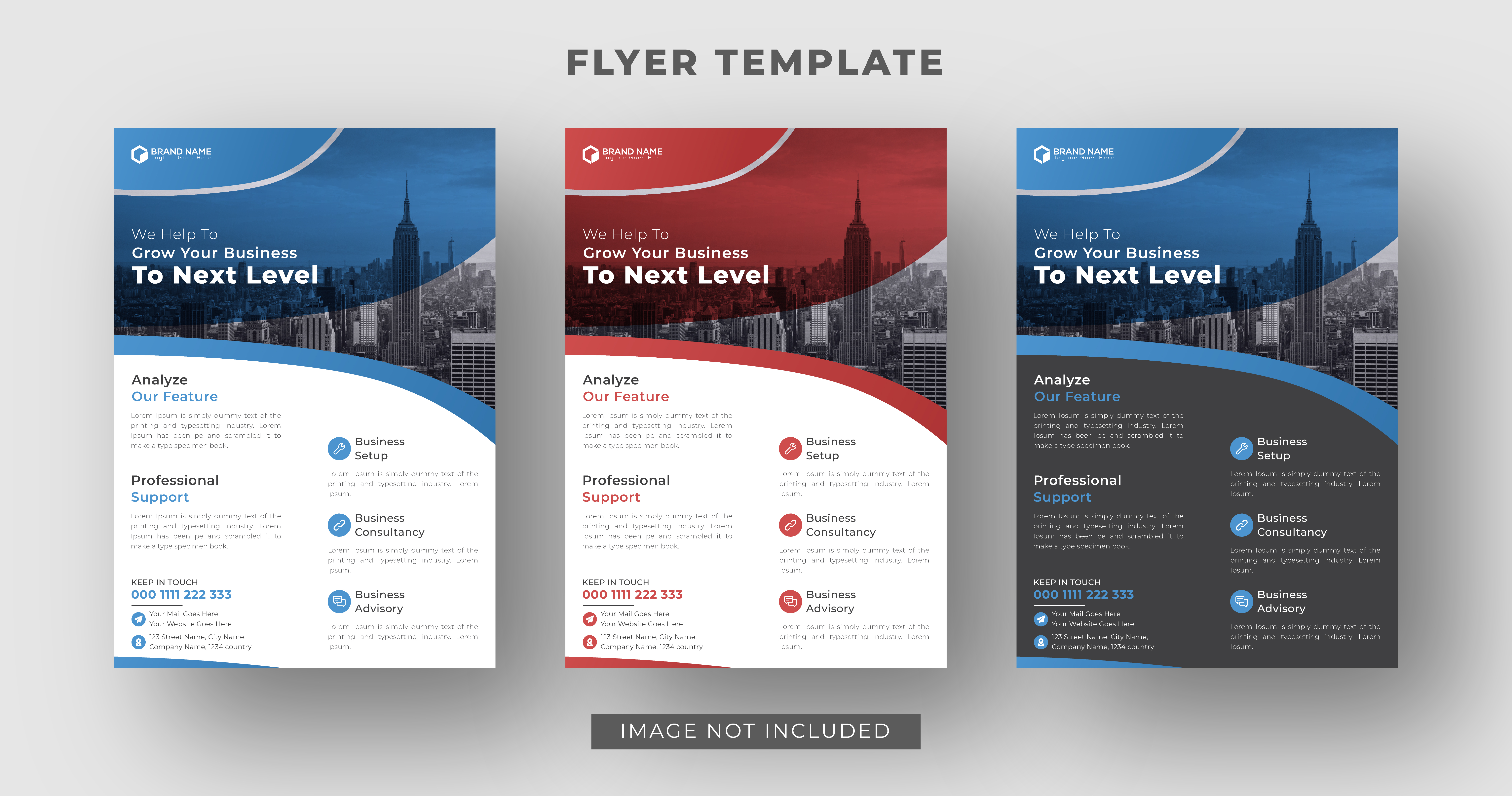 تراکت شرکت در سه رنگ