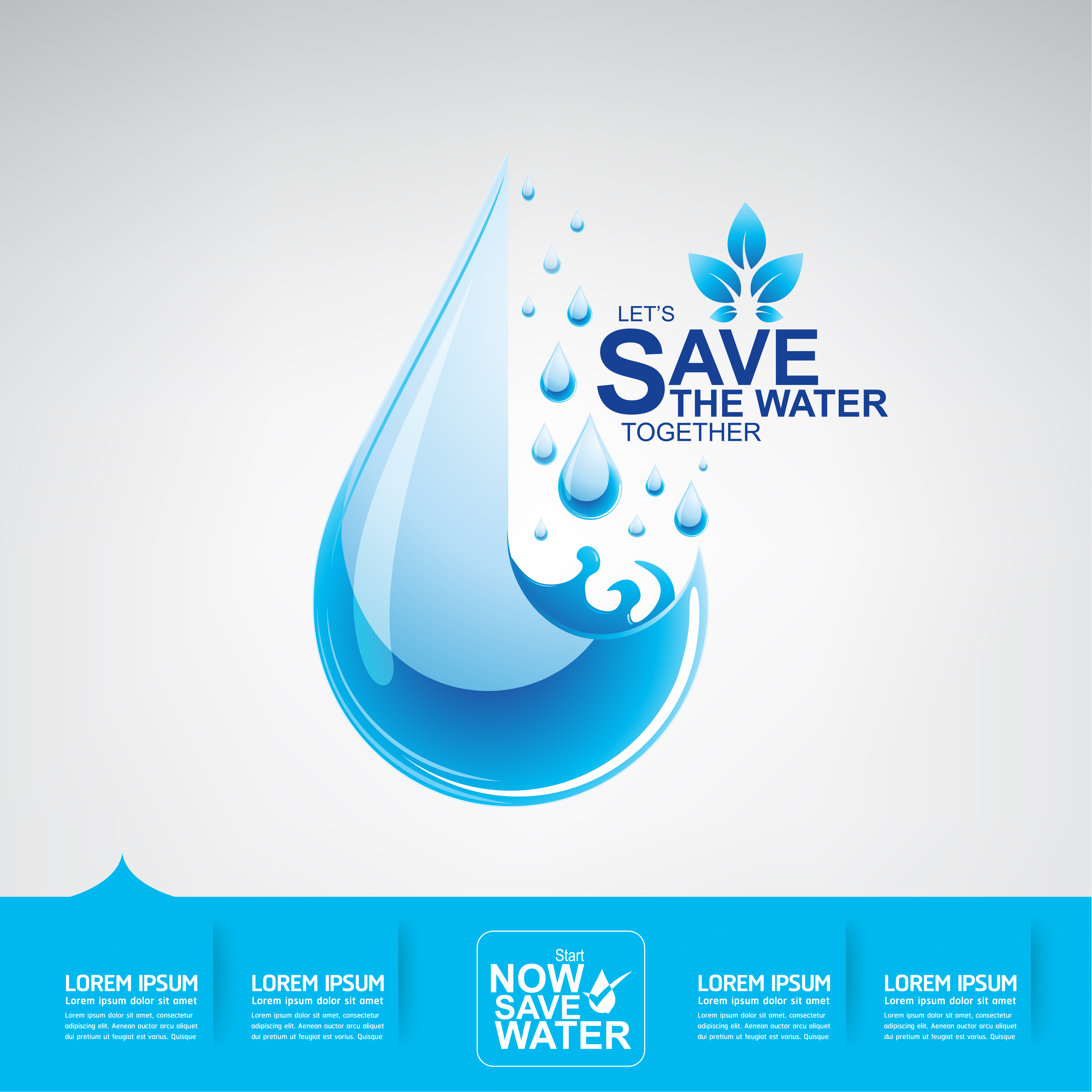 اینفوگرافیک طرح قطره آب