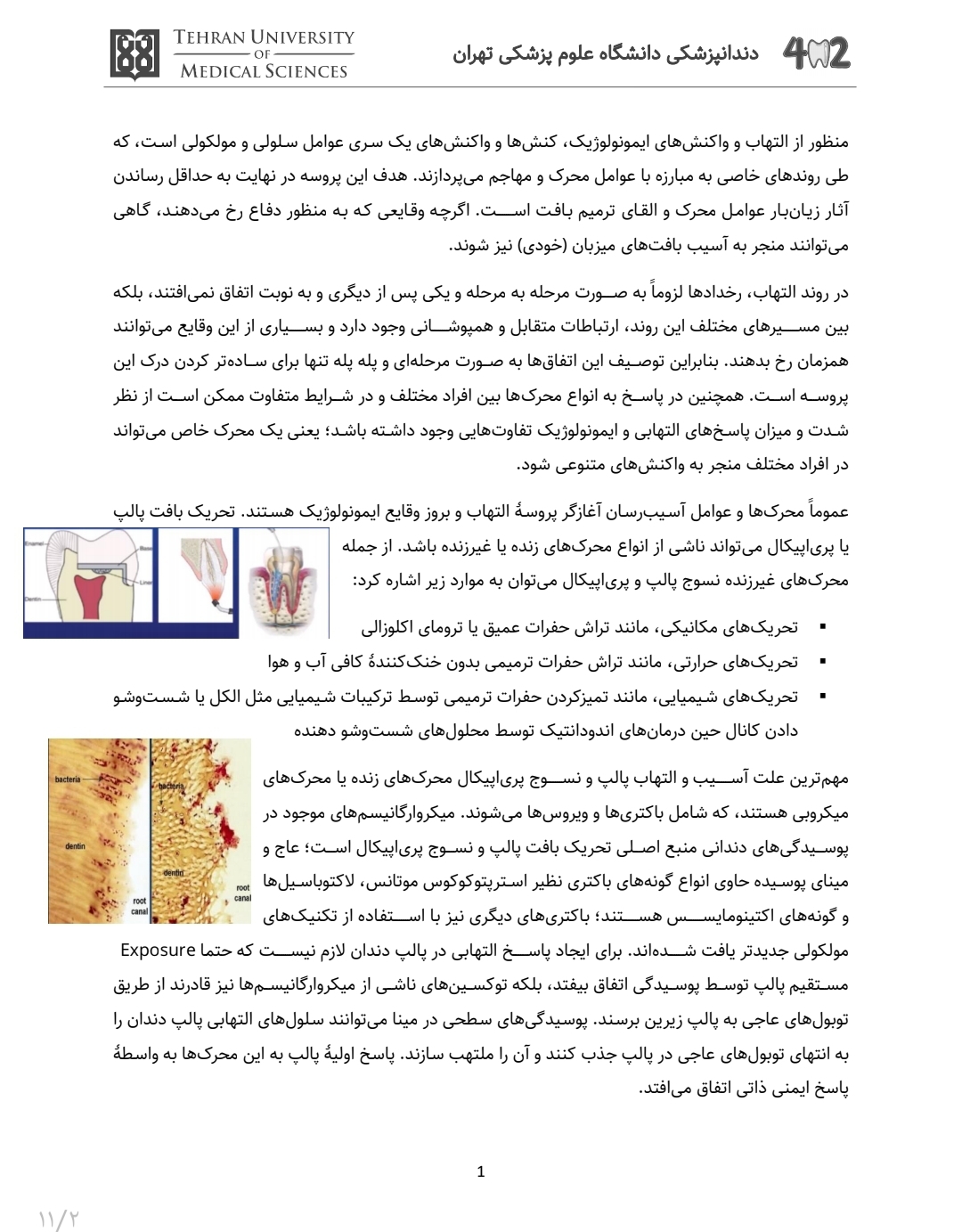 جزوه ایمنی‌شناسی در اندودانتیکس